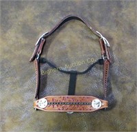 New Halter: Tooled Leather w/ Studs, Cowgirl Up