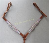 Leather Breast Collar Angel Wings & Hearts