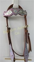 Browband Leather Headstall Angel Wings & Hearts
