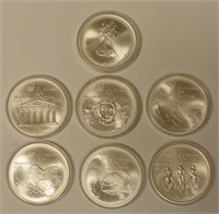 (7) Canada 1976 $10 Olympic Sterling Silver Coins