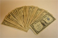 Lot Of 50 $1.00 Silver Certificates