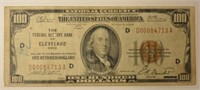 1929 $100 Cleveland National Currency Note