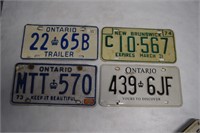 Lot Of 4 License Plates - 74, Trailer, etc