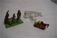 Britains Army, Lesney Tow Truck, Glass Airplane