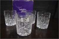 Set Of 4 Lead Crystal Glasses