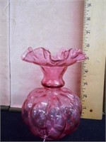 Cranberry Glass Vase