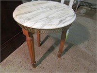 Small round marble top table