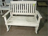 Painted porch love seat rocker