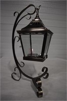 Metal Lantern Candle Holder On Stand
