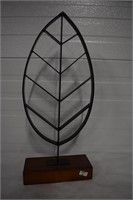 Frolibunda Objective Art Black Steel Leaf 21" tall