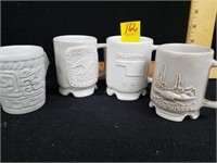 Four Coffee Mugs - US Post Office, Road Runner, Az