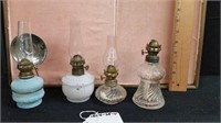 Tiny Antique Kerosene Lamps