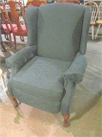 Green wingback recliner