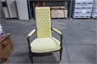 Yellow high back chair