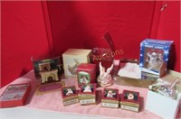 Christmas tree ornaments in boxes