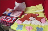 Child's afghan, quilt and more