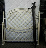 White Metal Victorian Style Queen Bedframe