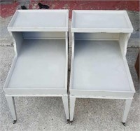 2 End Tables On Casters