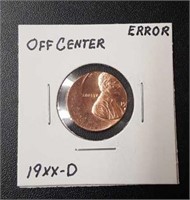 19XX-D Off Center Error Penny