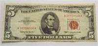 1963 $5 Red Seal