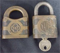 2 Antique Yale Locks