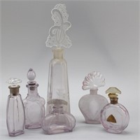 Collection of (6) Sun Purple Glass Perfume Bottles