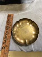 JS&S SOLID BRASS ROUND TRINKET TRAY