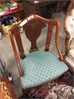 CARVED CHAIR W/PADDED SEAT