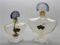 (2) Vtg. GUERLAIN SHALIMAR Paris Perfume Bottles