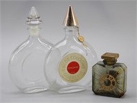 (3) GUERLAIN SHALIMAR Glass Perfune Bottles