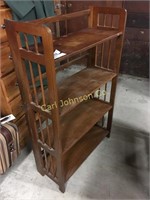 TALL WOOD FOLDING  SHELF UNIT