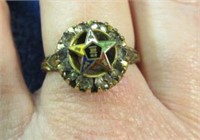 10k gold filled mason star ring - size 8