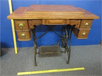 antique "white" treadle sewing machine base