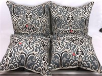 4 Like-New Decorative Sofa Pillows