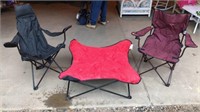 3 Collapsible Lawn Chairs