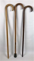3 Handmade Wood Canes