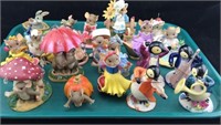 Collection of Mice and Penguin Figures