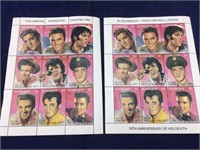 Pair of Sheets of Elvis Presley Stamps