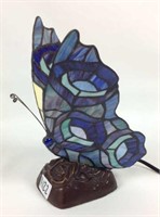 Tiffany style stained glass butterfly table lamp