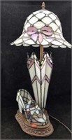 Stained Glass Umbrella and Shoe Lamp