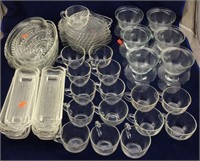 Clear Glass Dish Set: Shrimp Cocktails, Teacups