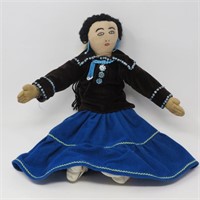 Hand Made NAVAJO INDIAN DOLL w Leather Shoes
