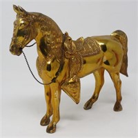 Gold Cast Metal Western Horse Figurine