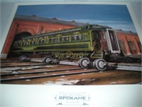 Spokane Locomotive laminated Print