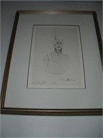 MOTHER THERESA Pencil Sketch by P Buckley Moss