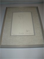 ORIGINAL Pencil Drawing of St. Francis Frame 12.5
