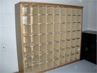 Oak Mail Room Divider Shelf Box-Dove Tailed -47 x