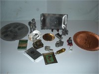 Pewter Figures-Plates-Playing Cards 1 Lot