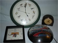 Clocks 1 Lot-Telechrome-Pirate-Bird-Chevy Hubcap