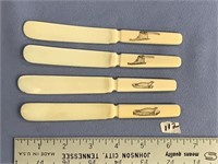 Choice on 2 (112-113): lots of 4 ivory knives scri